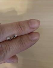  120 Retailed 14K WG Baby Small Round Cubic Zirconia Prong Setting Screw Backs