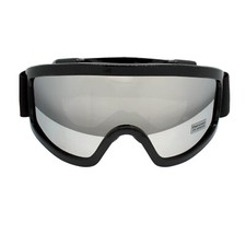 Skibrille Enduro Anti Beschlag Schwarz Silber Verspiegelt