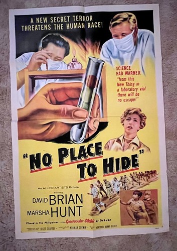 No Place to Hide 1955 Movie Poster 27x41 David Brian Marsha Hunt