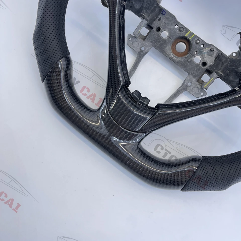 Volante de fibra de carbono personalizado para Acura RDX TL ILX ZDX 2009-2022 con moldura Foto 2 de 4