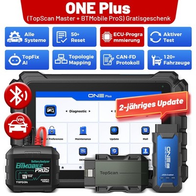 2026 TOPDON ONE Plus OBD2 Gerät, Geeignet für zahlreiche europäische Automodelle