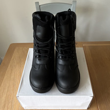 Black Leather Anti-static Safety Work Boots UK 9M