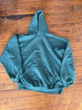 Vintage Russell Athletic Hoodie Mens XXL Green Blank 90s Made in USA Sweatshirt