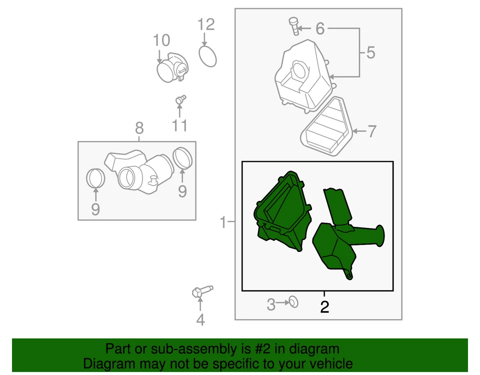 Genuine GM Air Cleaner Lower Housing 25847283 - Image 4 of 4