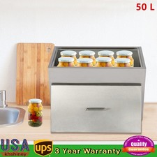 Boiling Water Bath Canner Stainless Steel Stove Top Canner Pot Canning Rack 50L