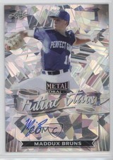 2021 Leaf Metal Draft Future Stars Silver Crystals Maddux Bruns Auto 10yf