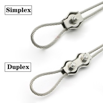 Drahtseil Kabel Klemme Simplex Duplex Fingerhut Marine Grade 304 / 316 Edelstahl