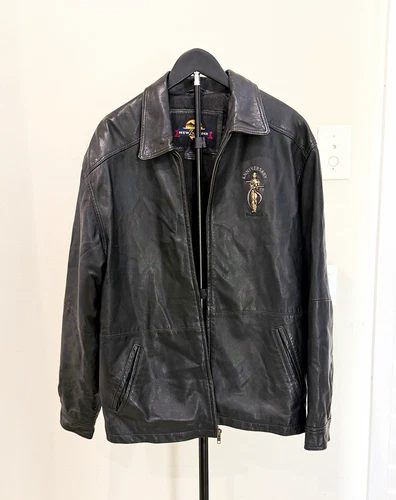 Vintage 2003 75th Academy Awards Oscars Stage Crew Genuine Leather Jacket - product listing photo