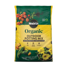 Miracle-Gro Organic Outdoor Potting Mix 25 Qt OMRI Listed Natural Fertilizer