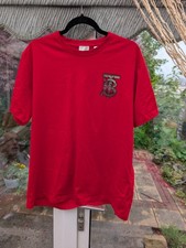 Stunning Burberry red mens T shirt 'Year Of The Rat' mens XL ptp 23 rare 