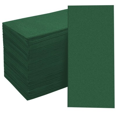 Wrfmle 100 Pack Linen Like Green Napkins Disposable Guest Paper Hand Towels For