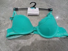 36A M&S B  by Boutique Lotta Ribbed Wired Demi Bra with Cotton