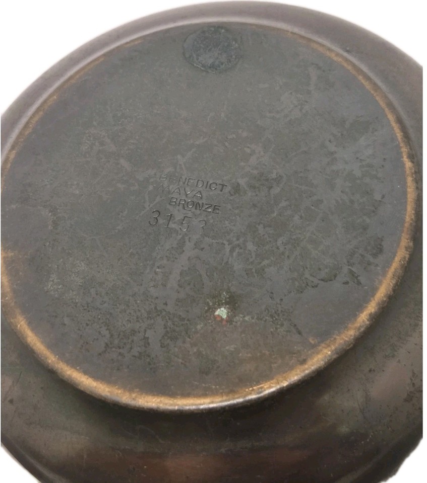 Benedict Maya Bronze Bowl 3153 Vintage Patina Hammered Bronze ...