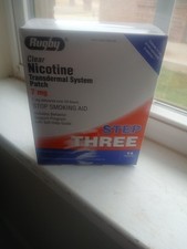 Rugby Clear Nicotine Transdermal System Patch Step 3 7mg NDC0536589488 