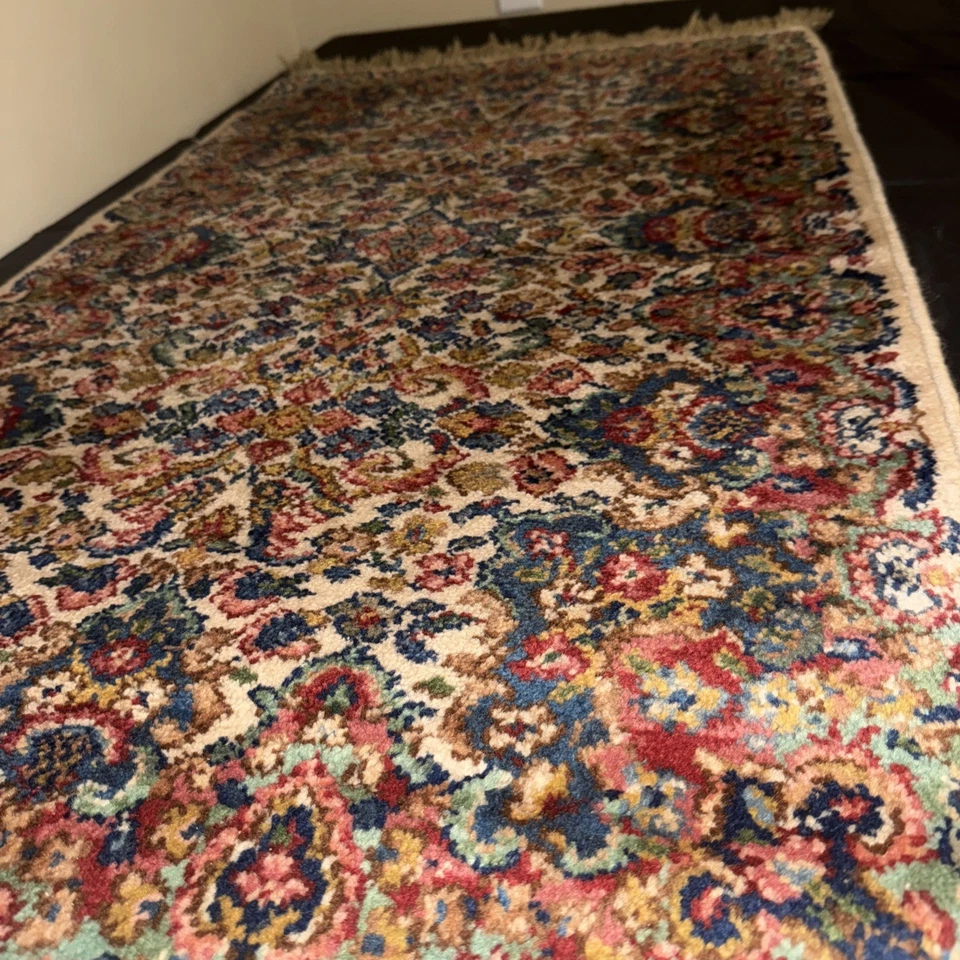 Authentic Karastan Multicolor Panel Kirman # 742 Wool American Rug 4’3”x2’6” - Image 2 of 4
