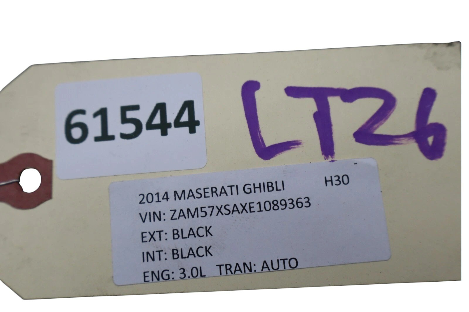14-17 Maserati Ghibli Rear Deck Lid Parcel Shelf Trim Panel 06700174910 OEM