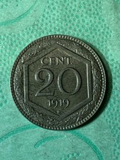20 Centesimi 1919 Esagono SPL di VE III ribattuto sul 20 cent 1894 -di Umberto I