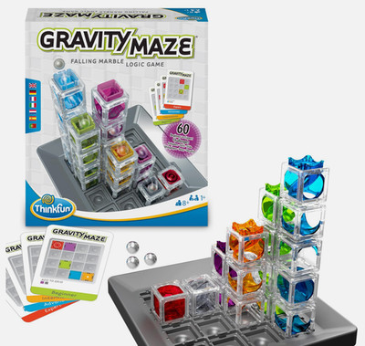 GRAVITY MAZE Falling Marble Logic Game STEM 60 Challenges Ages 8+ THINKFUN