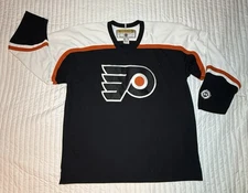 Vintage KOHO Mens XL Black Philadelphia Flyers NHL Hockey Jersey Blank No Name
