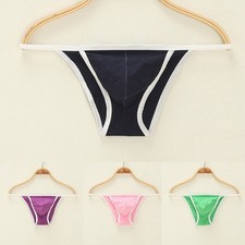 Modern Design Men's Contoured Pouch Tanga String Bikini in Soft Cotton