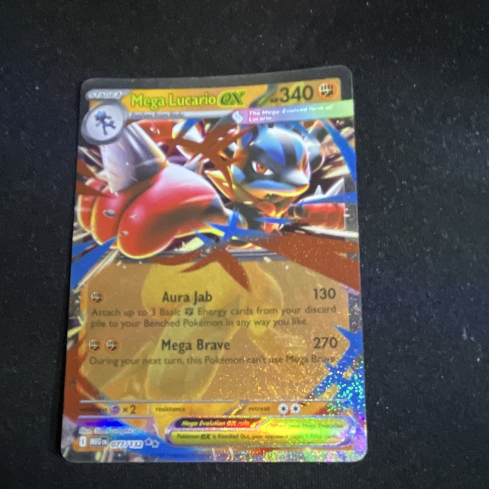 Mega Lucario EX 55a/111 Furious Fists Full Art Promo Pokemon Card Holo Rare