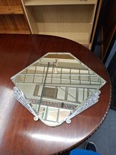 Art Deco Frameless Diamond Wall Mirror