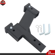 With 2 & 10 In Rise/Drop Trailer Dual Hitch Extender 10000Lbs For 2 In Receiver