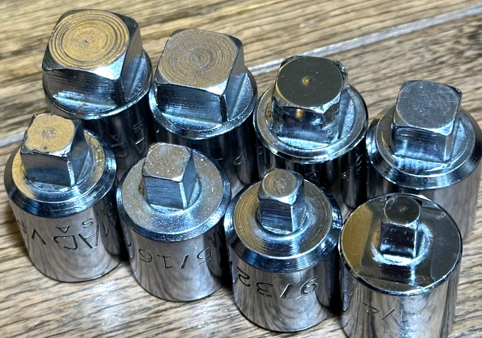 ๐บ๐ธ MAC Tools 1/4" - 5/8" SAE PLUG Square 4 Point 1/2โ DR Socket Driver Set Lot - Image 4 of 4