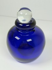 Cobalt Blue Art Glass Perfume Bottle And Stopper