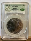 2021-D Morgan Dollar CAC MS69 WitterBrick 100th Anniversary CAC Sticker