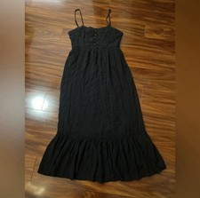 Love Tree Black Maxi Dress Sleeveless With Ruffle Hem Size Medium