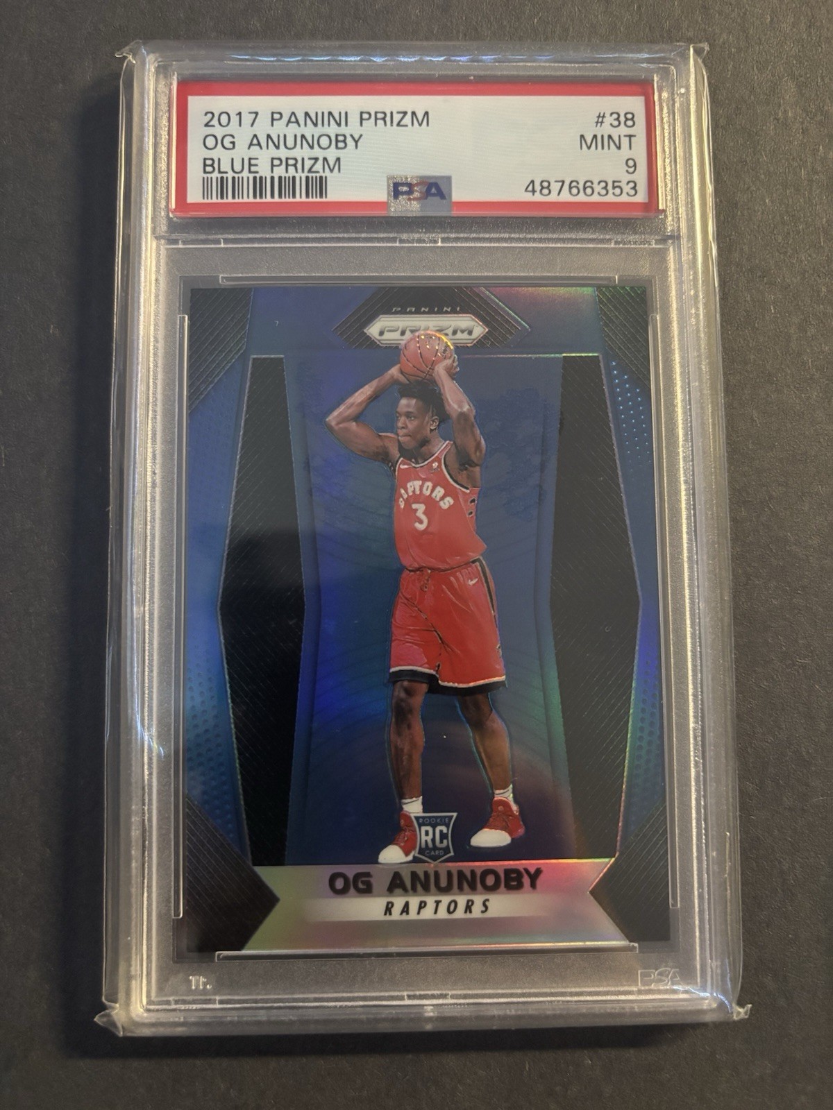 OG Anunoby 2017 Prizm Blue Rookie /199 PSA 9 #38 Knicks RC
