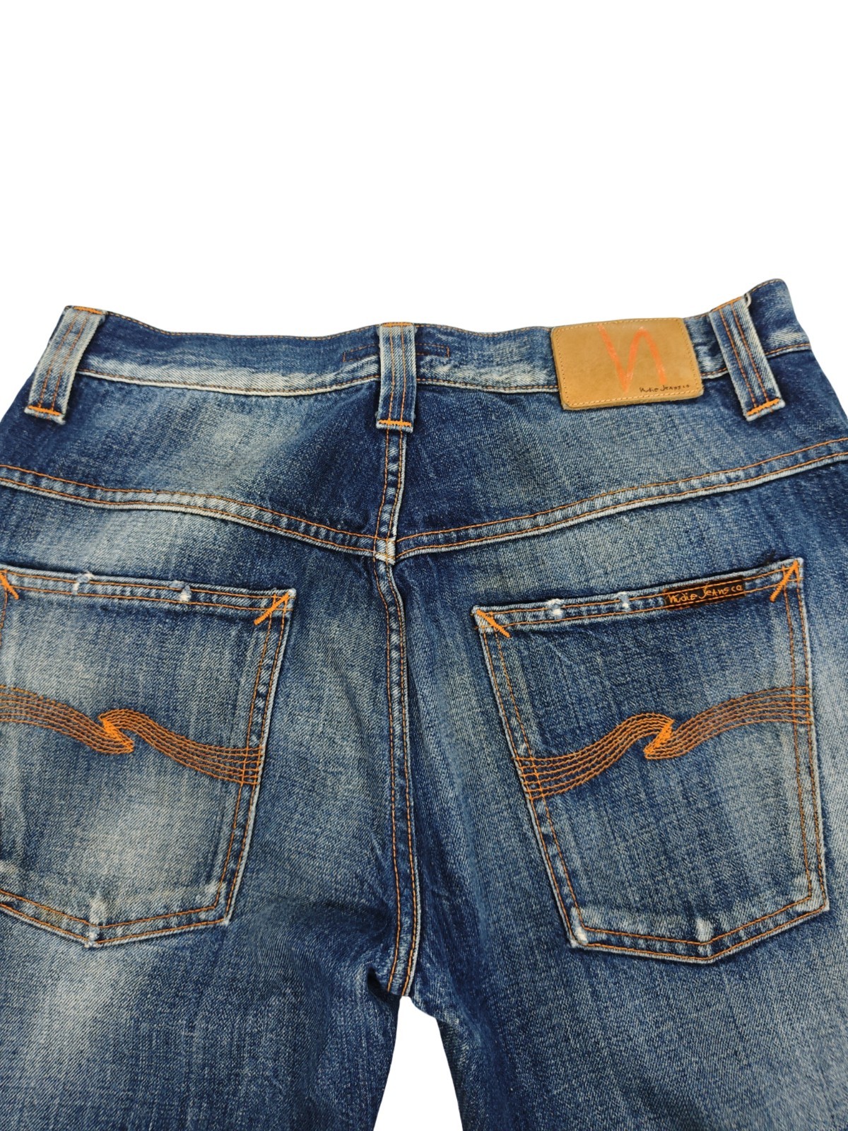 Nudie Jeans Gritty Jackson Men's Size 32W 31L Blue Denim Regular Fit Straight image 5