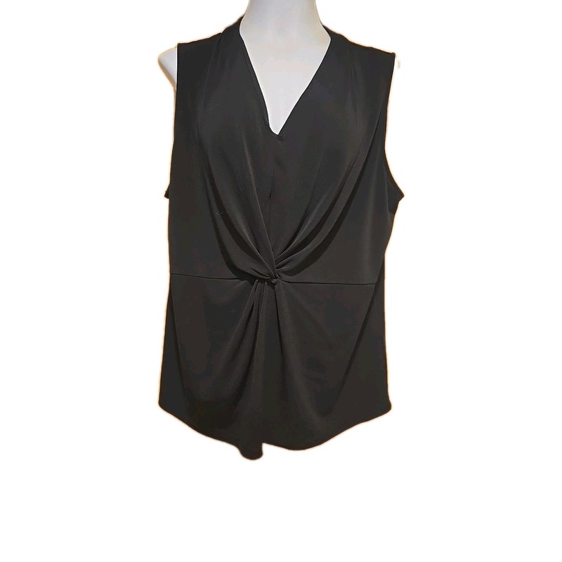 Alfani Ladies Twist  Front Sleeveless Black XL