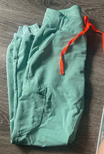 FIGS Technical Collection Women  s Green Solid Knit Jogger Scrub Pants sz S/T