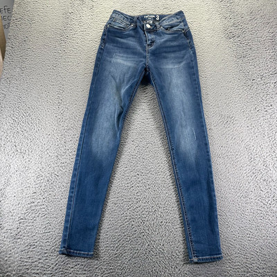 Refuge Rio Jeans Womens 3 Blue Cotton Denim Skinny Faded Medium Wash Workwear