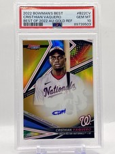 2022 Bowman’s Best Cristhian Vaquero Gold  Auto Nationals PSA 10 #'ed/50 B22-CV