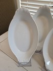 Set of (6) Pillivuyt France Au Gratin Porcelain White Oval Pan W/Handles French — photo 4