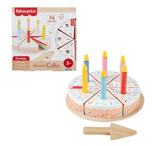 Fisher Price - Wooden Cake, 14-Piece Set NEW
