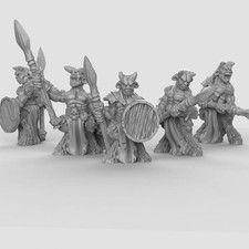 Beastmen Spearmen Miniatures 28-32mm Fantasy Monsters D&D RPG