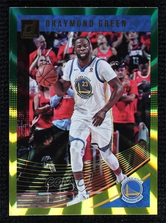 2018-19 Panini Donruss Holo Green & Yellow Laser Draymond Green #32 s9z