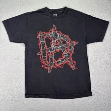 WWE Dean Ambrose This Lunatic Runs the Asylum Mens M Black T-shirt HOLES READ*
