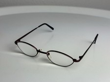 Fielmann Brille HNW20 46□18 125 Bordeaux Metall oval mit Etui