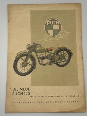 Motorrad Puch 125 Reklame 1941 Steyr Daimler Puch AG Werbung Österreich