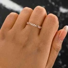 For Her 1Ct Baguette Moissanite Wedding Half Eternity Bands 14K Rose Gold Plated