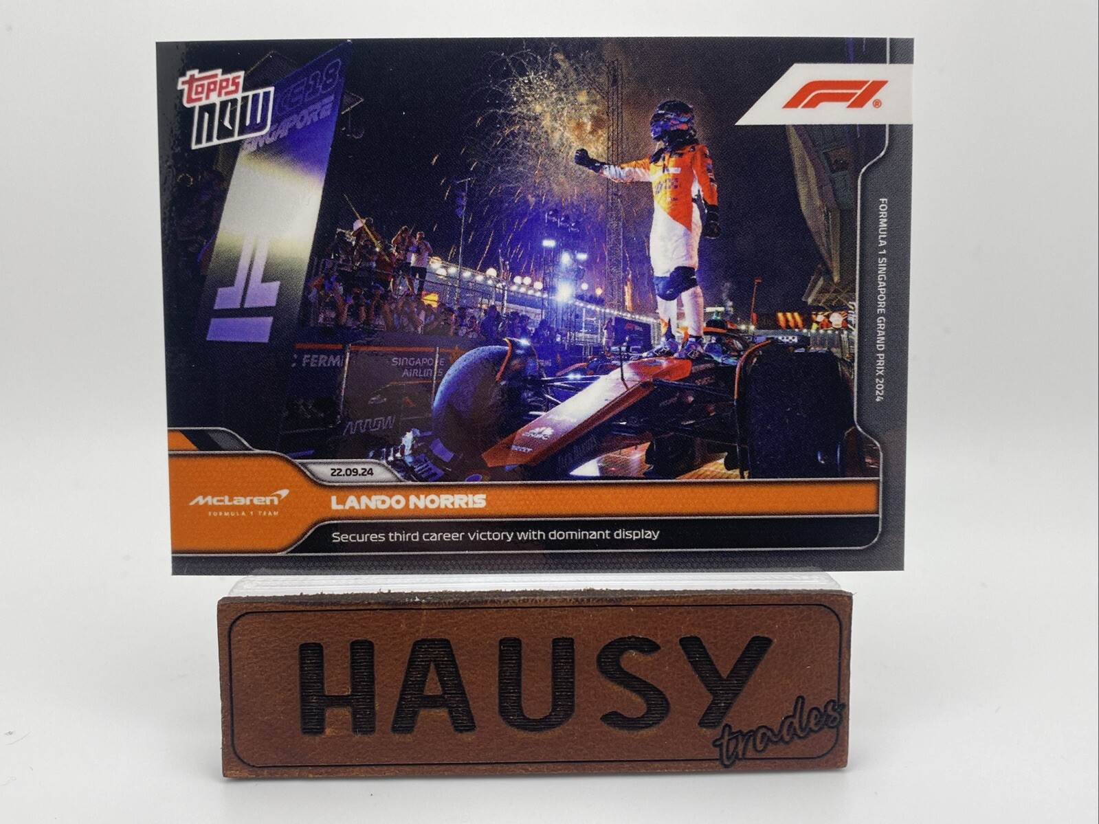 Lando Norris 2024 Topps Now F1 Formula 1 #057 Third Victory Dominant Display