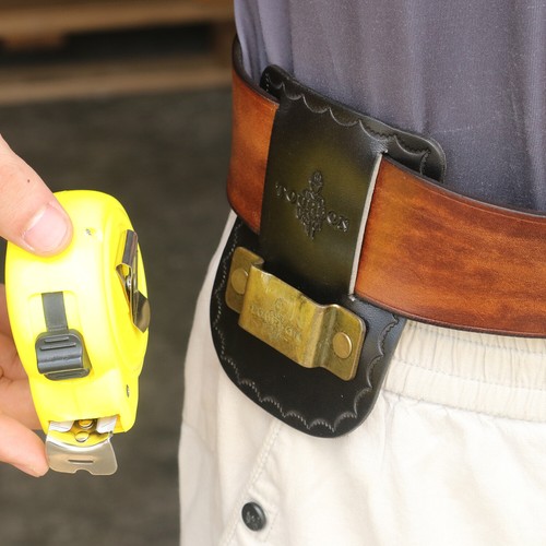 TOURBON Cuero Negro Cinta Medida Clip Funda Marco Portaherramientas Ajuste Cinturón 2" - Imagen 4 de 21