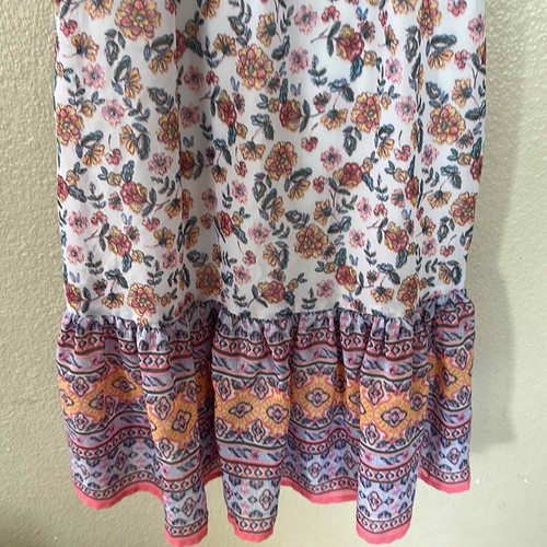 Zenzi Girls White Floral Cottage Core Flutter Sleeve Tie Back Maxi Dress S 6/6X - Picture 4 of 10