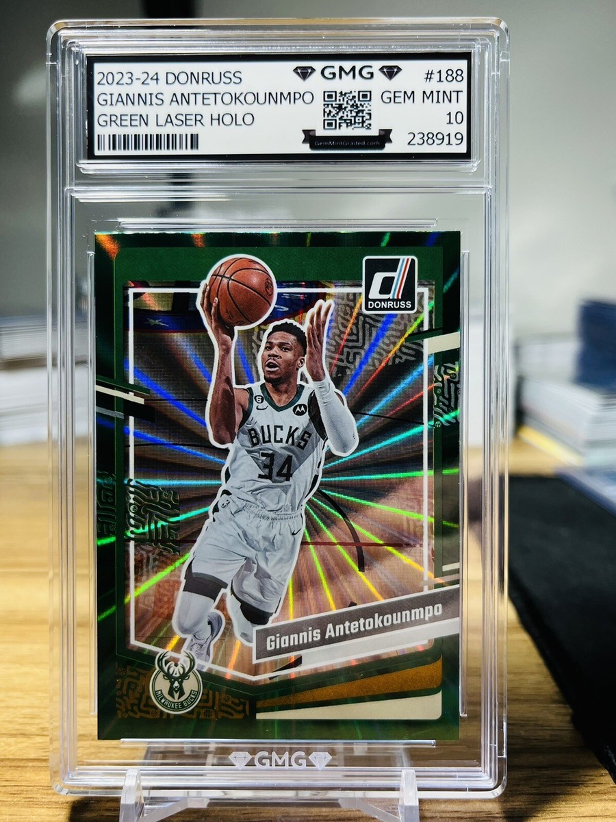 2023-24 Donruss Giannis Antetokounmpo Green Laser Holo SP