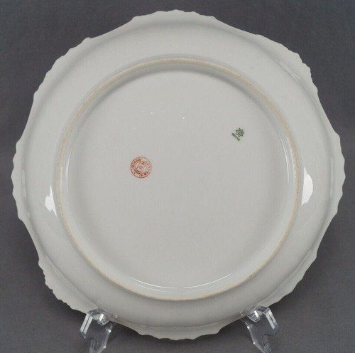 Coiffe Blakemen & Henderson Limoges Peach Floral Bluegreen & Gold 10 1/2 Bowl - Picture 11 of 12